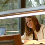 Students studying in Boley Law Library