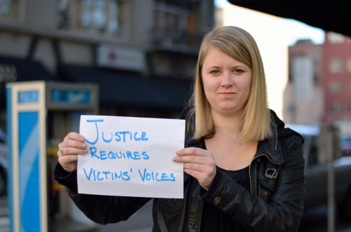 Justice Requires Victims' Voices. Photo by Peter Khalil