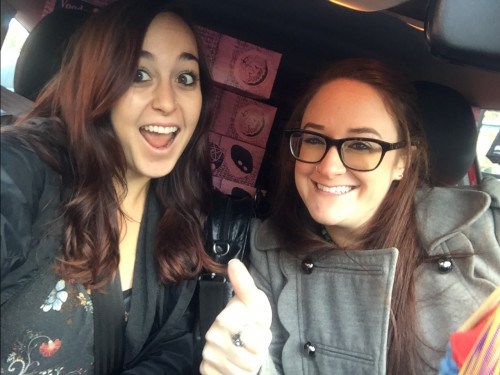 Ashlyn & Adrienne picking up 34 dozen Voodoo Donuts for the conference