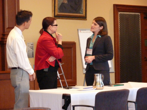 Justinian Doreste, Nancy Perry & Rebecca Glenn (Temple University) during the final round of the Legislative Drafting & Lobbying ...