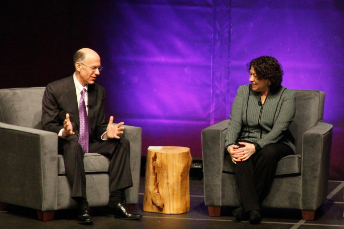 Dean Robert Klonoff and U.S. Supreme Court Justice Sonia Sotomayor.