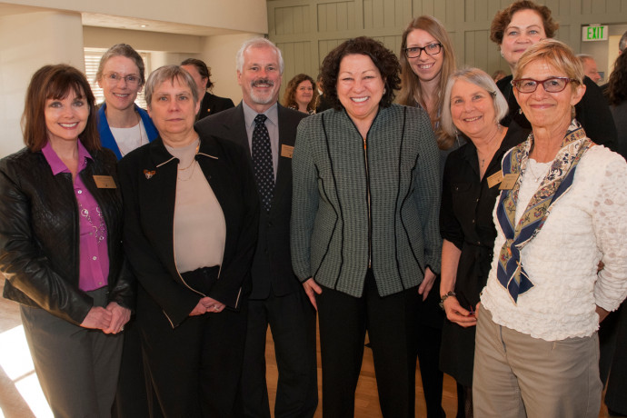 Faculty members join U.S. Supreme Court Justice Sonia Sotomayor for breakfast and conversation.