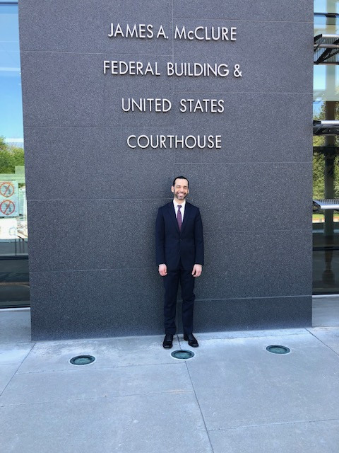 Michael at the James A. McClure Federal Building and Courthouse in Boise, Idaho.