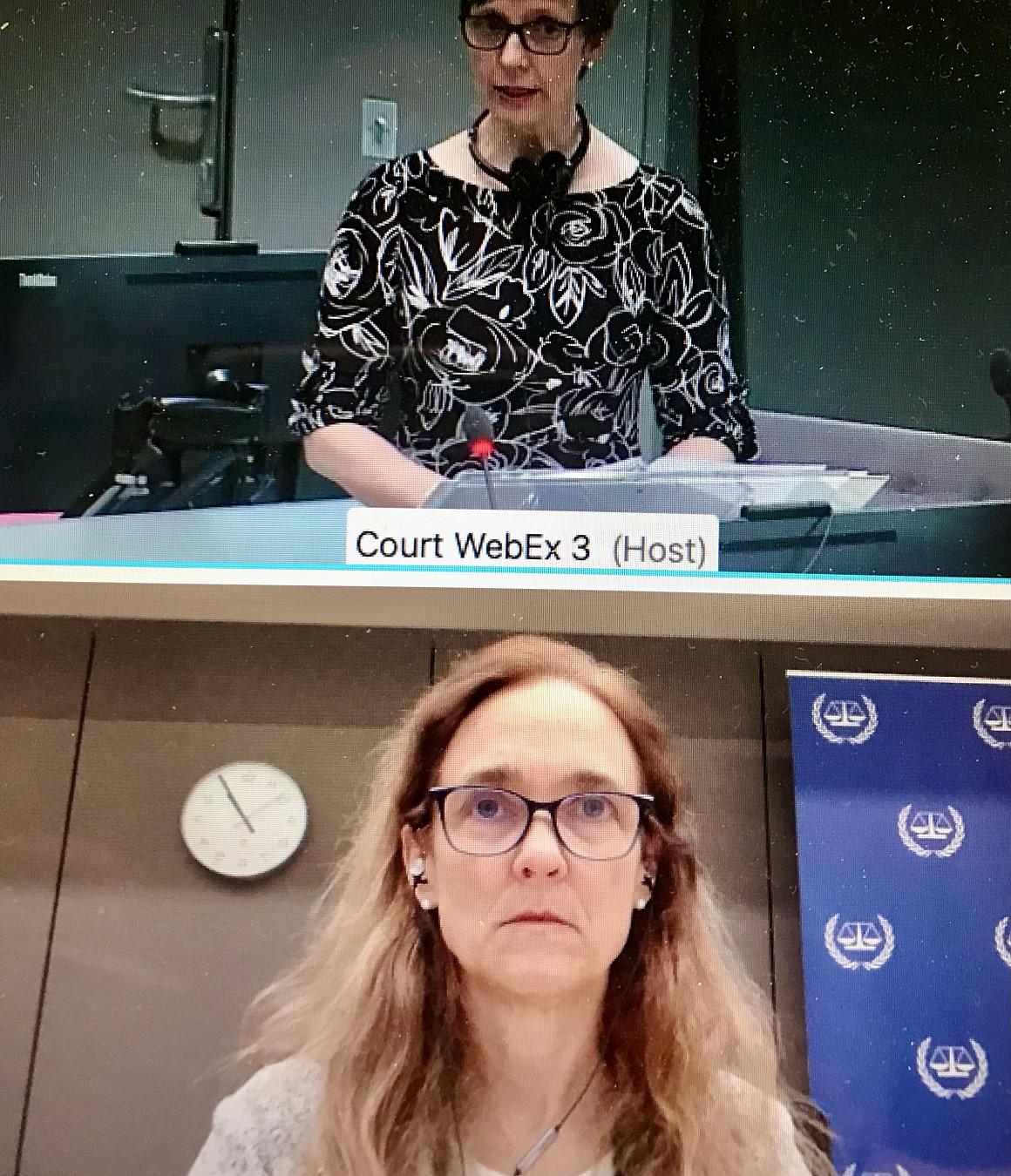 Professor Maloney at the oral hearing for the Appeals Chamber of the International Criminal Court.