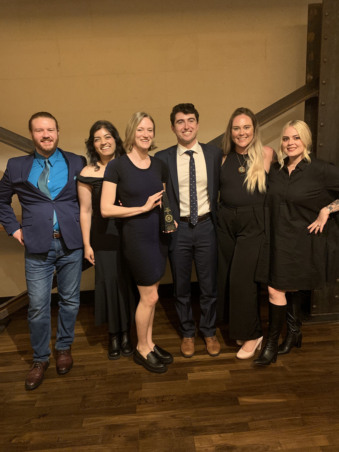 From Left to Right: Luke Lartigue '26, Bahar Tarighi '26, Amy Sohlberg '24, Jake Serafini '24 Christa Doerbeck '24, and Mikki Ness '26.