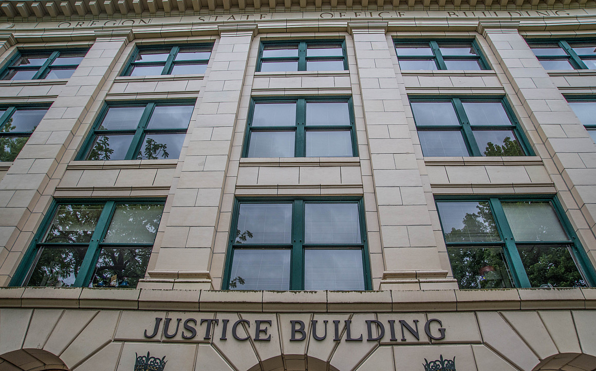 Oregon Justice Building, home of the state's Supreme Court and Court of Appeals in Salem