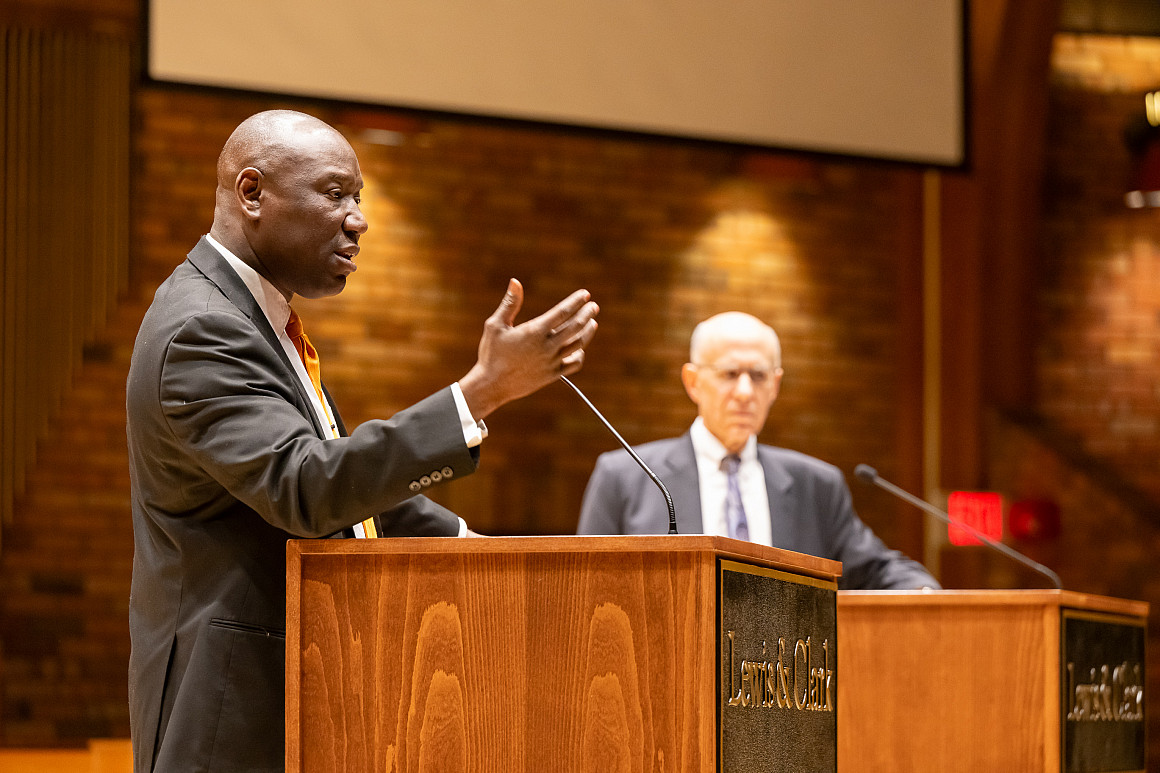 Ben Crump and Robert Klonoff at the 2024 Martin Luther King Jr. Endowed Lecture