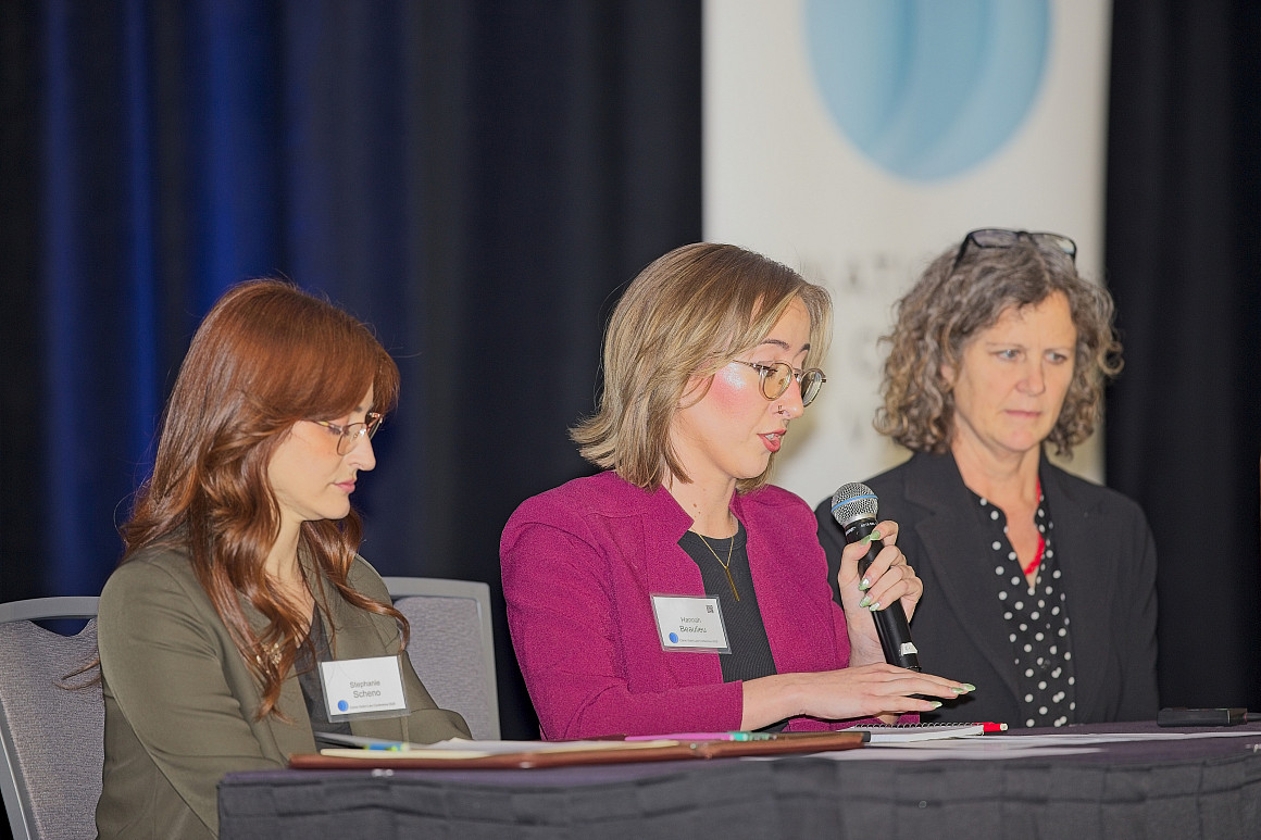 L to R: Stephanie Scheno '25, Hannah Beaulieu '26, Meg Garvin