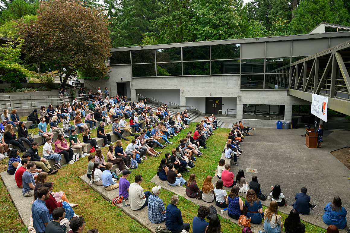 At the Orientation welcome, Law School Dean Alicia Ouellette encouraged the incoming class to, Be open. Open to people, open to ideas, an...
