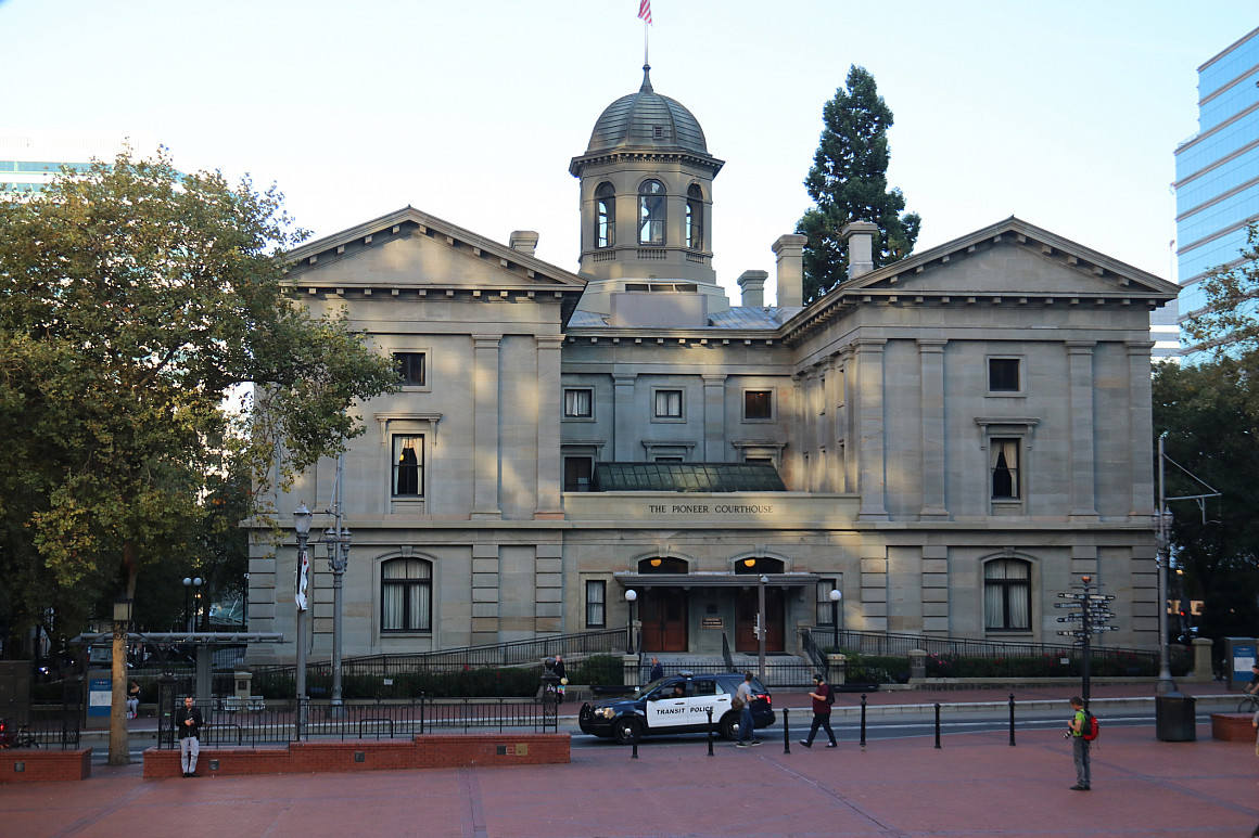 The Pioneer Courthouse is a federal courthouse in Portland, Oregon, United States. Built beginning in 1869, the structure is the oldest f...