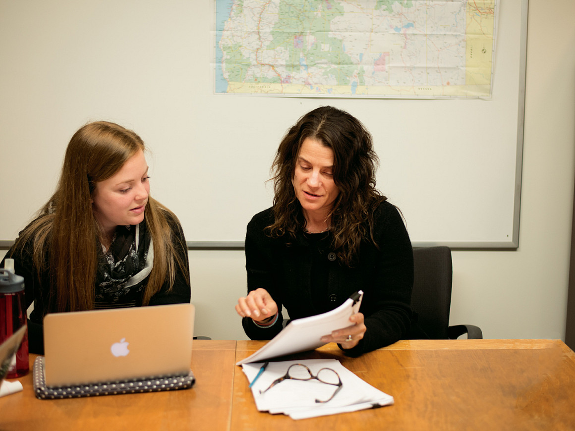 Professor Kaplan and CJRC student.