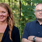 Prof. Erica Lyman (to the left) and Dr. Gregg Macey (to the right)