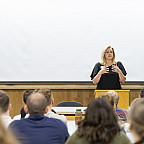 Libby Davis at Orientation