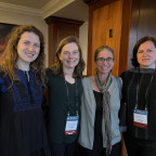 Mariia Tsypiashchuck, Susan Felstiner, Davida Finger, and Svitlana Bevz at the 2023 AALS Clinical Conference. Photo by Lyndsey Romick