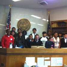 Summer Law Camp students visit Judge McShane