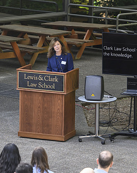 Live captioning debut at Orientation 2025 with Dean Alicia Ouellette