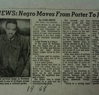 This newspaper article announces the https://law.lclark.edu/livewhale/?news_edit&id=33832#appointment of Judge Brown to the municipal...