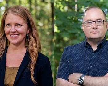 Prof. Erica Lyman (to the left) and Dr. Gregg Macey (to the right)