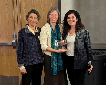 Carra Sahler (middle) with Nancy Hirsh, ED of NWEC and Shanna Brownstein, NWEC Board Chair.