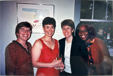 L-R: Lydia Loren with her co-authors Julie Cohen (Georgetown), Maureen O'Rourke (Boston University), and Ruth Okediji (Harvard).