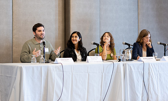 Cole (left) speaking at the Data Centers: New Kids on the Block panel
