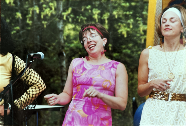 Professor Loren in a performance with the Divas