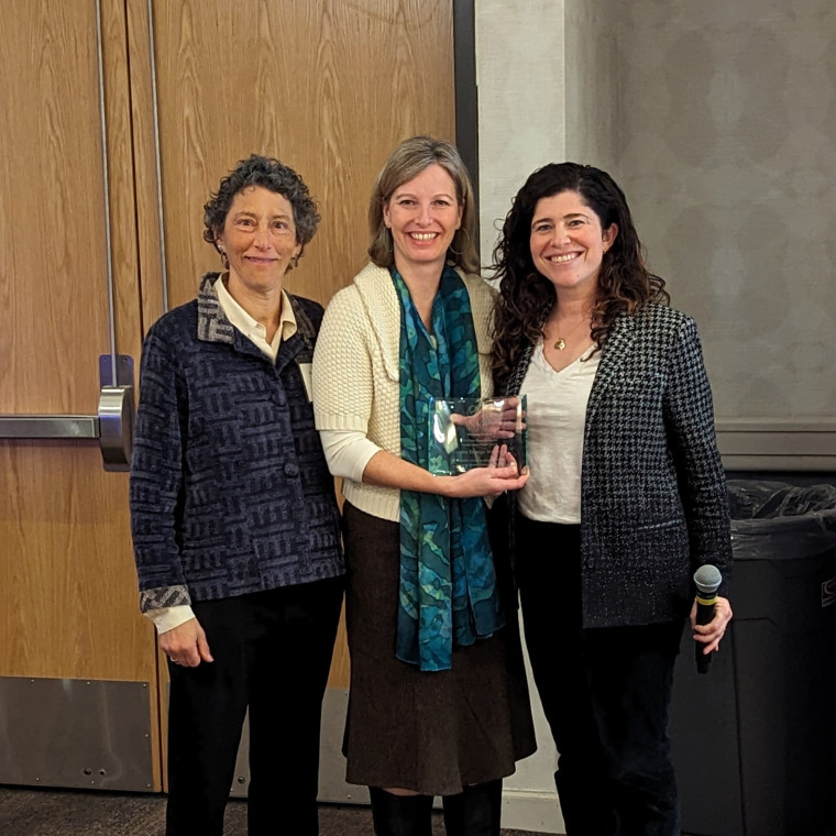 Carra Sahler (middle) with Nancy Hirsh, ED of NWEC and Shanna Brownstein, NWEC Board Chair.