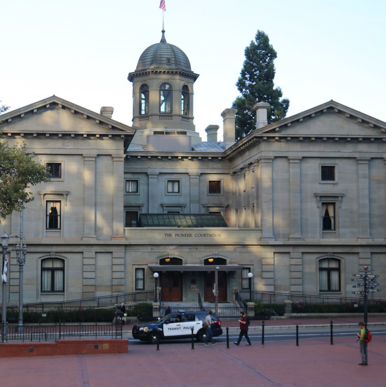 The Pioneer Courthouse is a federal courthouse in Portland, Oregon, United States. Built beginning in 1869, the structure is the oldest f...