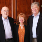 Professor Doug Newell, Dean Jennifer Johnson and Rex Malott
