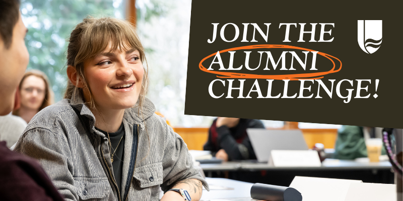 Join the Alumni Challenge and double your impact! Make a gift today.