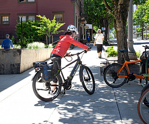 A biker in Portland (credit: City of Portland)