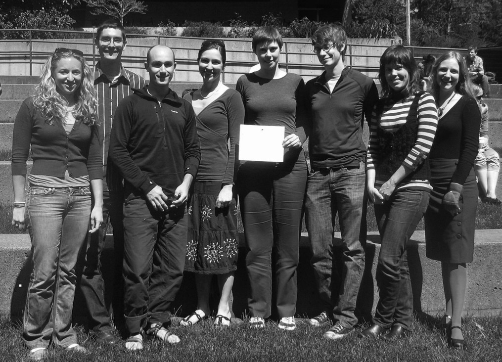 Pro Bono and Community Service Award recipients Haley Farrar '11, Adam Adkin '11, Elliott Rector '12, Kathryn Walter '12, Jennifer Loda '...