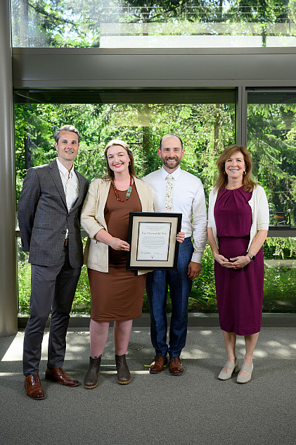 David Boyer '12, Kya Marienfeld '14, Dean Alicia Ouellette