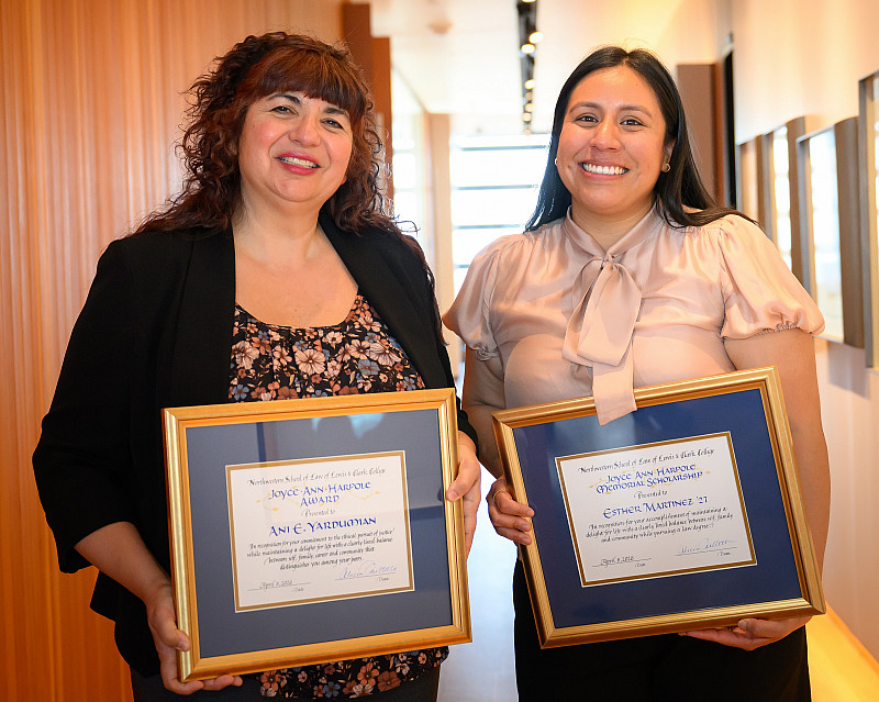 Award recipients: Ani Yardumian and Esther Martinez '27