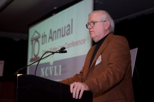Carl Davis, President of NCVLI's Board of Directors, concludes the conference.
