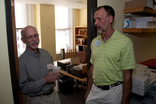 NCVLI Paralegal Jeff Hanson catches up with Open House guests