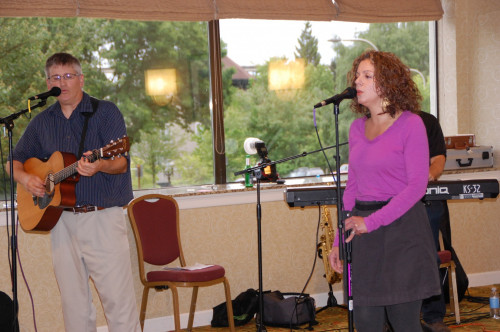 The local band, SloeGinFizz, provided musical accompaniment at the Crime Victims' Rights Reception. - Photo by Susan Bexton