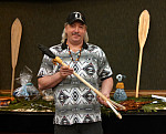Bill holding a Coquille leister spear