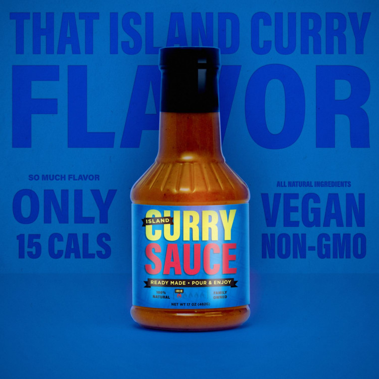 One of five flavors of sauce from Waves Caribbean