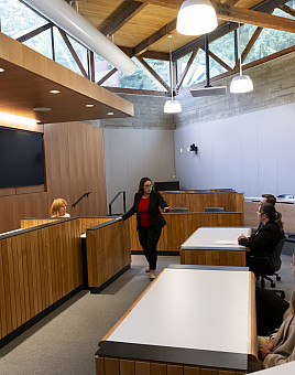 Professor of Practice and Director of the Center for Advocacy Joanna Perini-Abbott teaches how to work with witnesses in the courtroom.