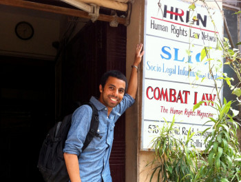 Our diverse students do incredible work–Jason Mohabir, an AEP alum, externed at a Human Rights NGO in India following his 1L year.