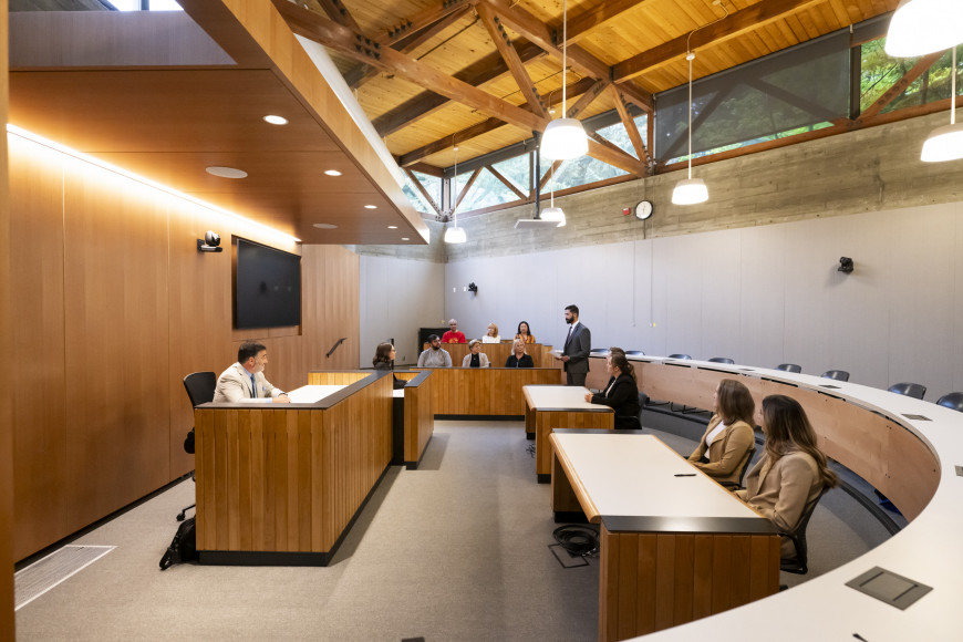Lewis & Clark Law School's teaching courtroom further solidifies the law school's leading role in experiential learning.