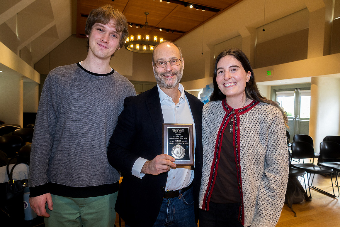 Left to right: Bodie Beaumont-Gould BA '26Ben David, and Alli Sanders BA '26