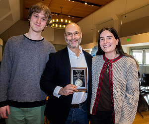 Left to right: Bodie Beaumont-Gould BA '26Ben David, and Alli Sanders BA '26