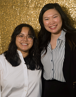 A photo of CJ and Amy after the IDEA Catalyst Awards.