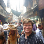 Student and extern Nolan Shutler in Delhi