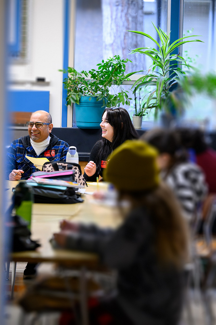 Secondary MAT students visit Jackson middle school.