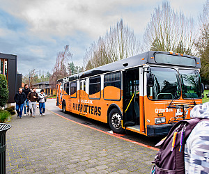 Our Otter Bus takes our community from campus into Portland.