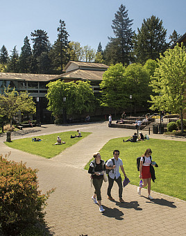    Students walking on the undergraduate campus 