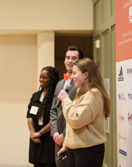 Students presenting at the 2020 Winterim pitch competition.